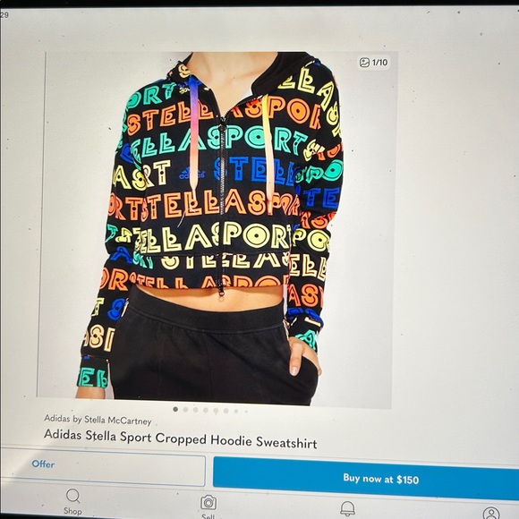 Stella McCartney x Adidas Stellasport zip up hoodie. XS, but can fit a M easily - Picture 2 of 7